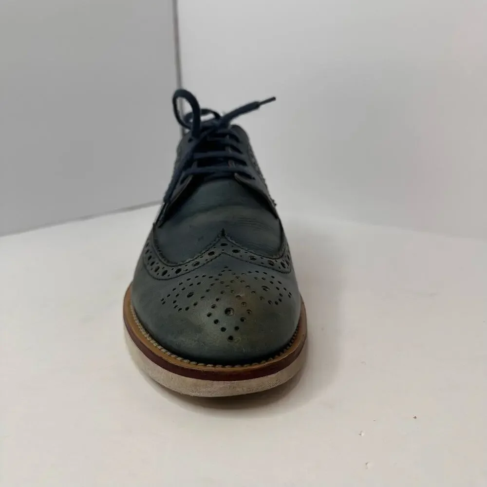 Tods Mens 7.5 SINGLE Right Only Shoe Blue Wingtip Brogue Derby Oxford Amputee